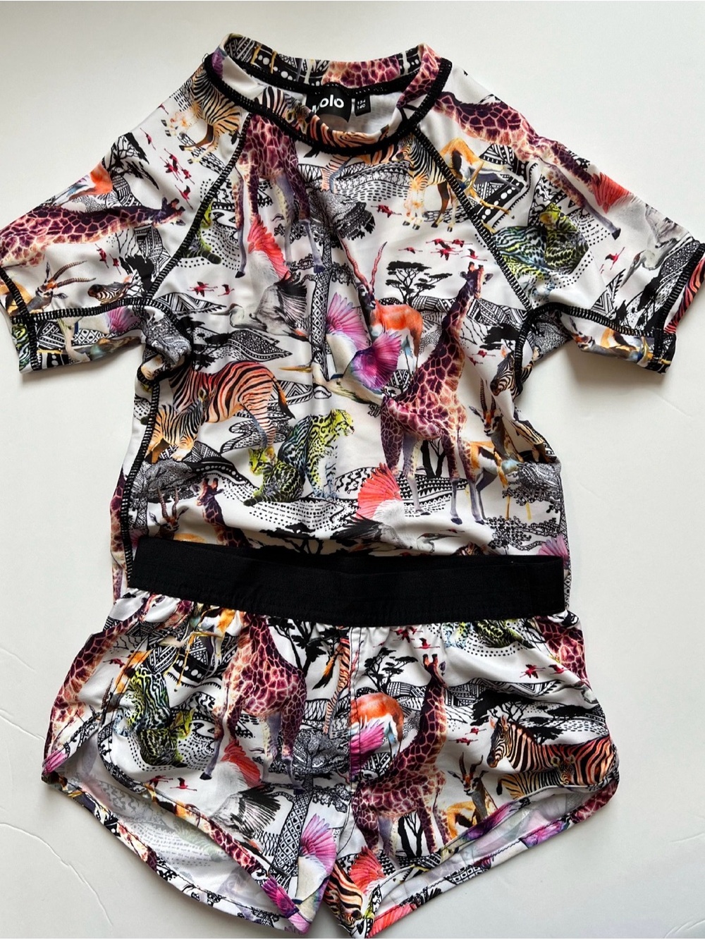 Molo Kids Swim Set with Safari Animal Print 9-10Y